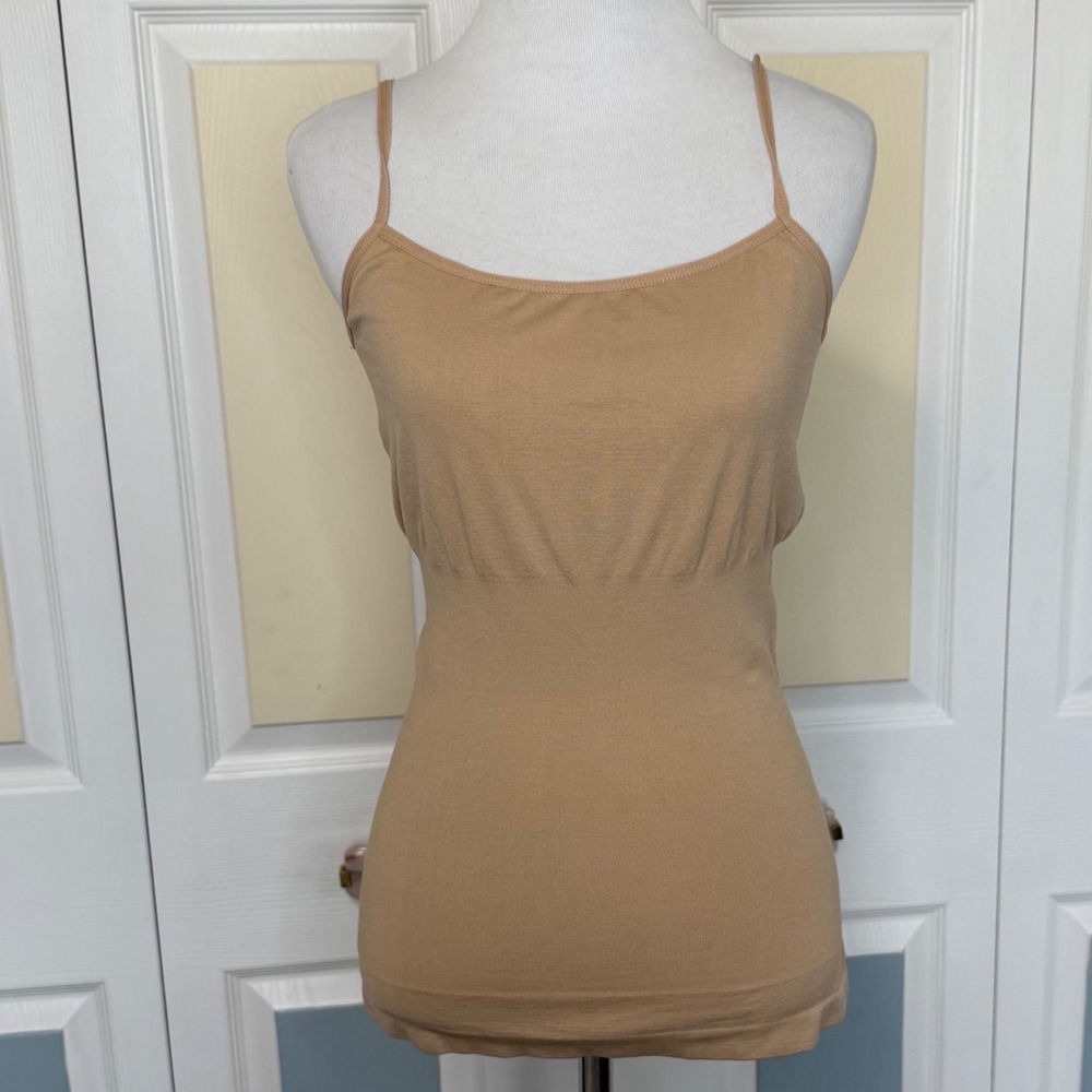Marilyn Monroe Tan Seamless Camisole Tank Top XL MM7455 Nude Shaper Slim Fit